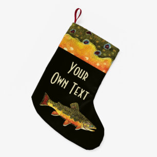 Brook Trout Fly Fishing Small Christmas Stocking