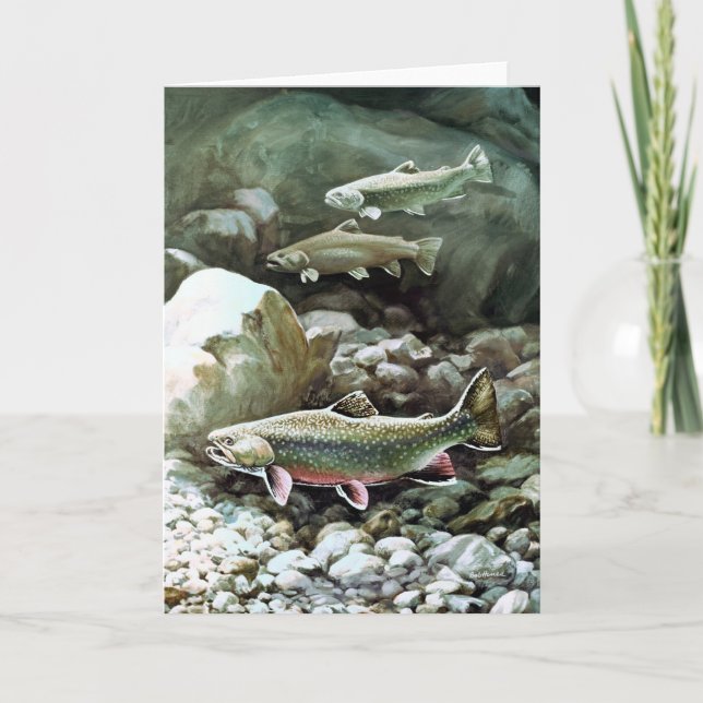 brook trout greeting card (Front)