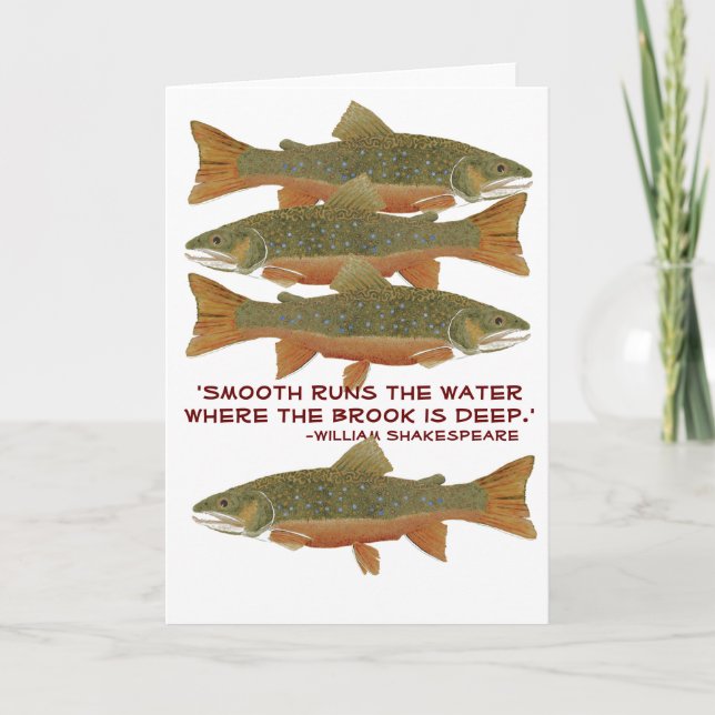 Brook Trout Greetings Card (Front)