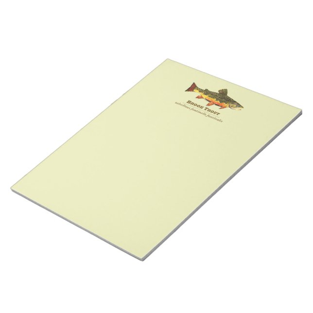 Brook Trout, Latin Notepad (Angled)