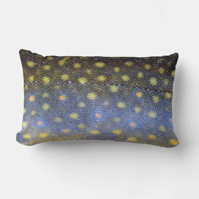 Brook Trout Scales Photography Lumbar Cushion (Front)
