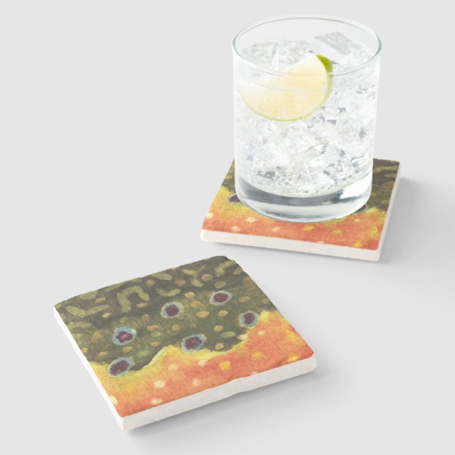 Brook Trout Stone Coaster (Side)