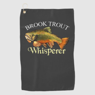 Brook Trout Whisperer Dark Fishing Towel