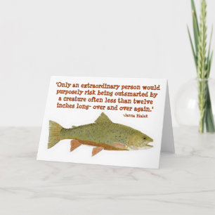 Brook Trout with humourous quote Card