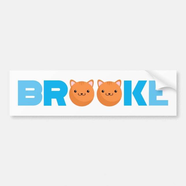 Brooke Cat Bumper Sticker (Front)
