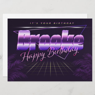 Brooke Name First name pura retro card Birthday