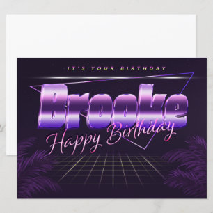 Brooke Name First name pura retro card Birthday