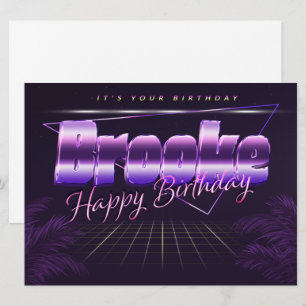 Brooke Name Vorname lila retro Karte Geburtstag Card