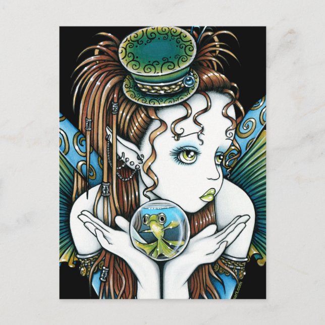 "Brooke" Pet Fish Couture Fairy Art Postcards (Front)