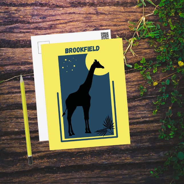 Brookfield Zoo Chicago Illinois Vintage Giraffe Postcard (Creator Uploaded)