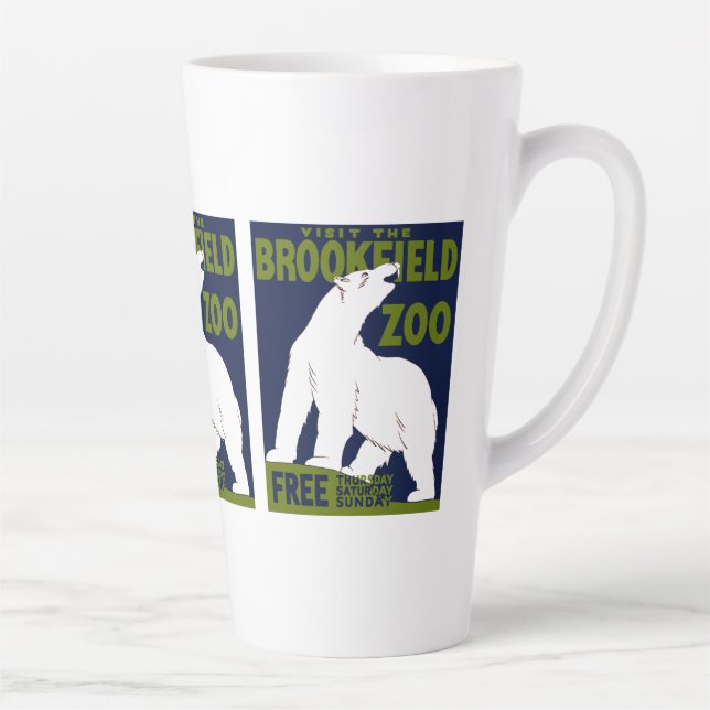 Brookfield Zoo, Federal Art Program Poster 1936 Latte Mug (Right)