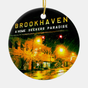 Brookhaven, MS Christmas Holiday Ornament