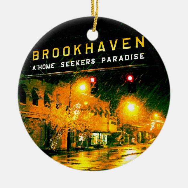 Brookhaven, MS Christmas Holiday Ornament (Front)