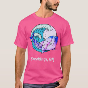 Brookings OR Japanese Paint Geometric Orca Killer T-Shirt