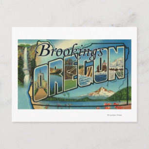 Brookings, Oregon - Large Letter Scenes Postcard