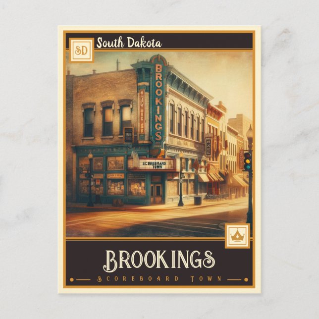 Brookings, South Dakota | Vintage Postcard (Front)