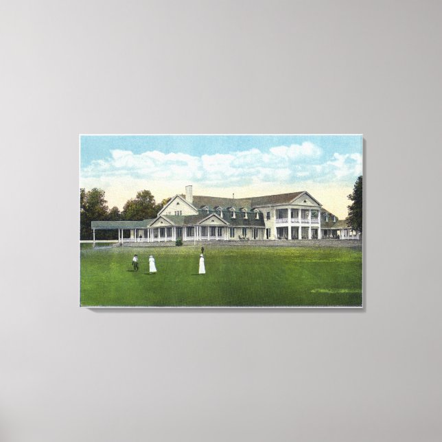 Brooklawn Country Club Women Golfing Canvas Print (Front)