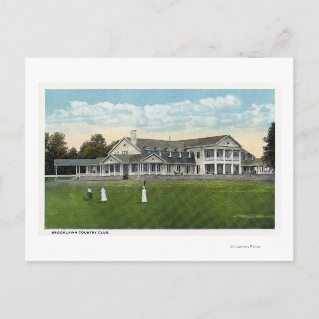 Brooklawn Country Club Women Golfing Postcard (Front)
