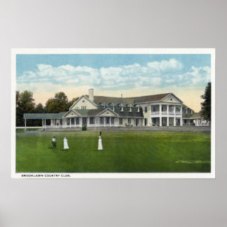 Brooklawn Country Club Women Golfing Poster