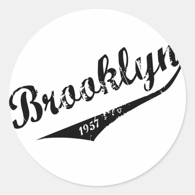 Brooklyn 1957 classic round sticker (Front)