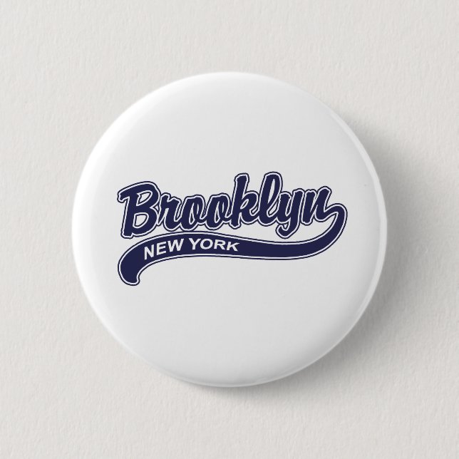 Brooklyn 6 Cm Round Badge (Front)