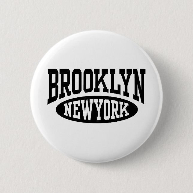 Brooklyn 6 Cm Round Badge (Front)