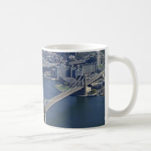 Brooklyn and Manhattan from the air, New York, USA Coffee Mug