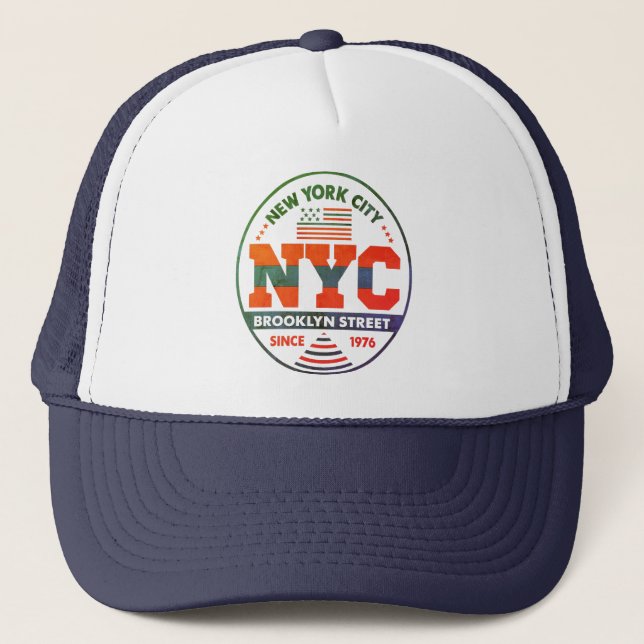 Brooklyn and New York city  Trucker Hat (Front)
