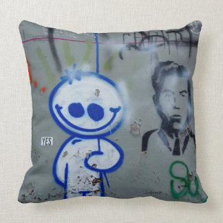 brooklyn art urban grafitti edgy graphic new york cushion