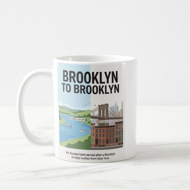 Brooklyn: Australia + New York Twin Connection Coffee Mug (Left)