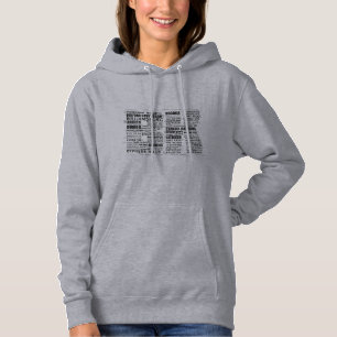 Brooklyn BK New York City Word Art Hoodie