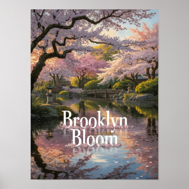 Brooklyn Bloom Cherry Blossom Garden Poster (Front)