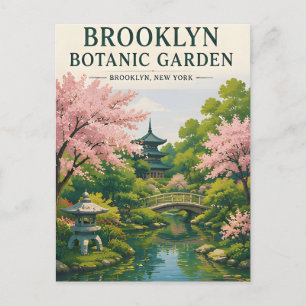 Brooklyn Botanic Garden Cherry Blossom Serenity Postcard