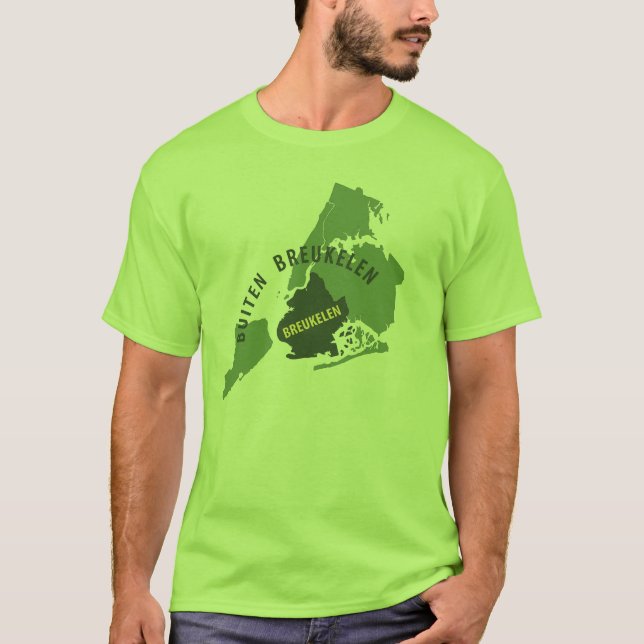 Brooklyn / Breukelen Map T-Shirt (Front)