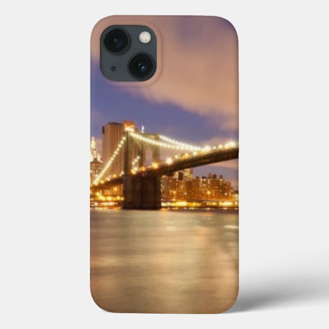 Brooklyn Bridge and Manhattan at Night. Case-Mate iPhone Case (Back)