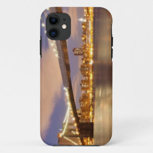 Brooklyn Bridge and Manhattan at Night. iPhone 11 Case