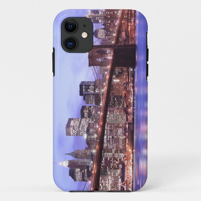 Brooklyn Bridge and Manhattan Skyline At Night Case-Mate iPhone Case (Back)