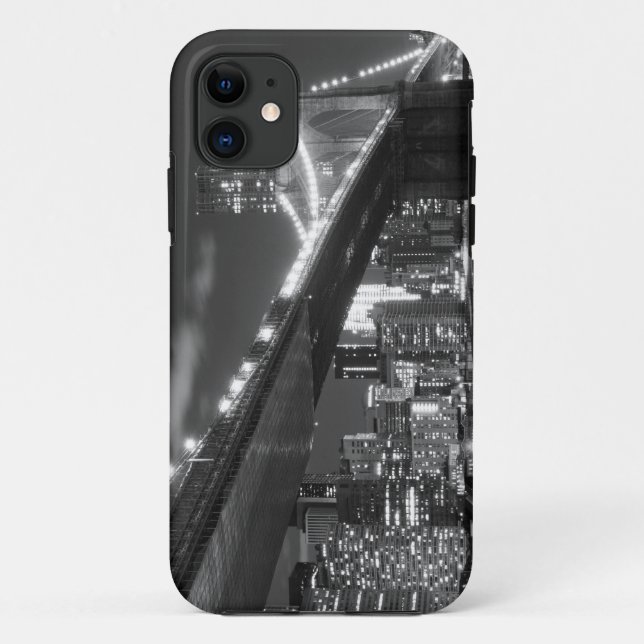 Brooklyn Bridge and Manhattan Skyline At Night Case-Mate iPhone Case (Back)