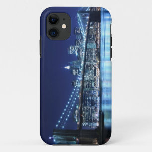 Brooklyn Bridge and Manhattan Skyline At Night iPhone 11 Case