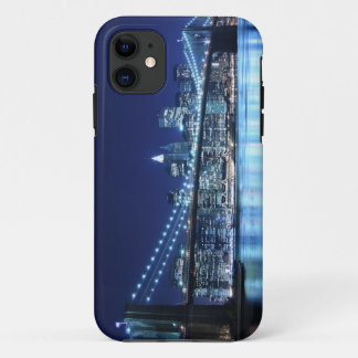 Brooklyn Bridge and Manhattan Skyline At Night iPhone 11 Case