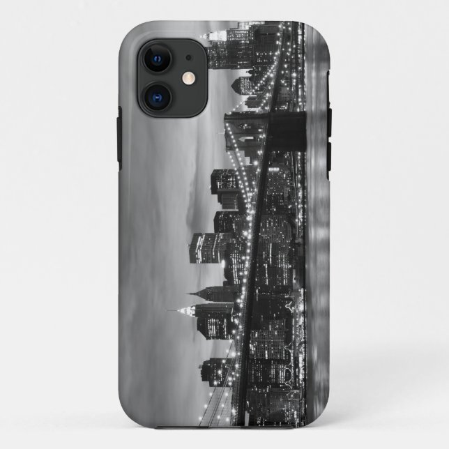 Brooklyn Bridge and Manhattan Skyline At Night Case-Mate iPhone Case (Back)