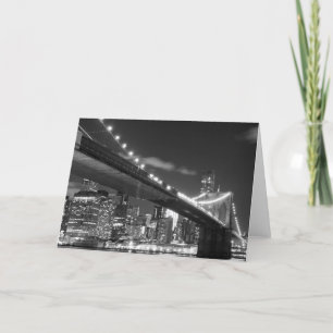 Brooklyn Bridge and Manhattan Skyline Card