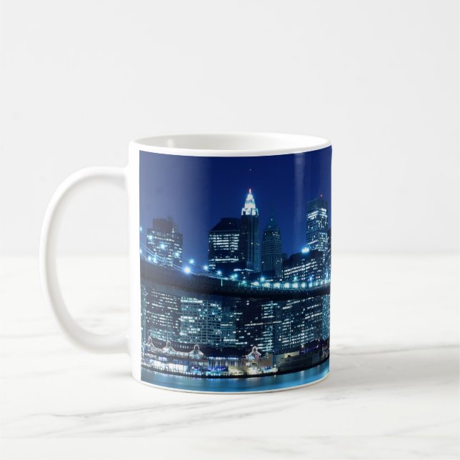 Brooklyn Bridge and Manhattan Skyline Coffee Mug (Left)