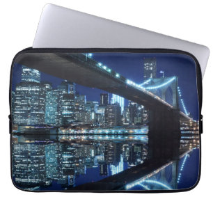 Brooklyn Bridge and Manhattan Skyline Laptop Sleeve