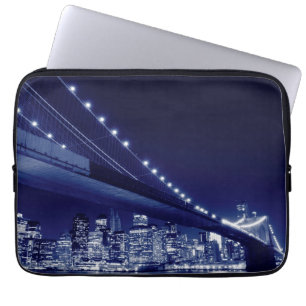 Brooklyn Bridge and Manhattan Skyline Laptop Sleeve