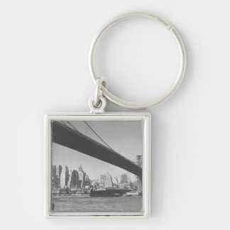 Brooklyn bridge and Manhattan skyline New York Key Ring