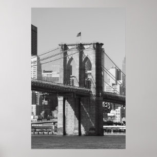 Brooklyn Bridge and Manhattan Skyline Poster