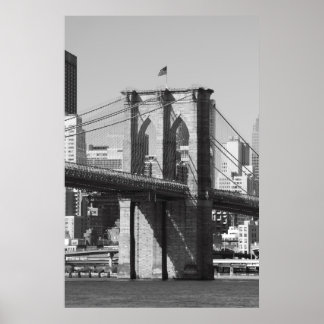 Brooklyn Bridge and Manhattan Skyline Poster