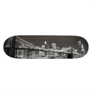 Brooklyn Bridge and Manhattan Skyline Skateboard