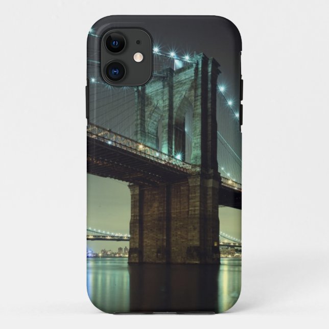 Brooklyn Bridge at night  Manhattan Bridge Case-Mate iPhone Case (Back)